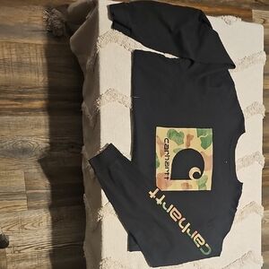 Carhartt Black Long Sleeve with Camo Graphic